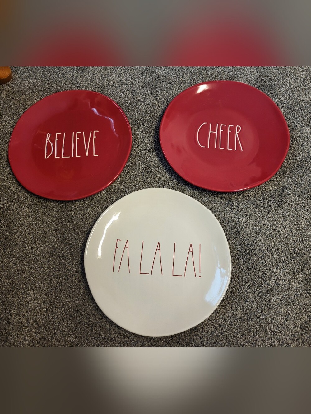 RAE DUNN HOLIDAY PLATES